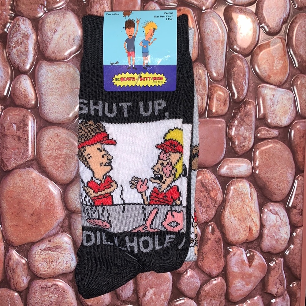 Beavis And Butt-Head 2 Pairs Crew Socks